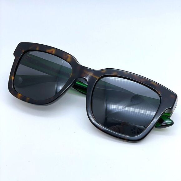 NEW GUCCI GG0001SN 003 Havana Colorful Gray Square Unisex Sunglasses
